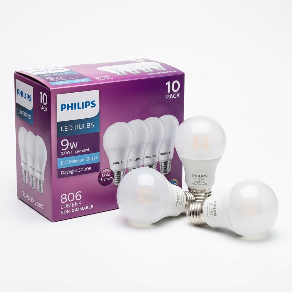 Lâmpada LED Philips 9W (Kit 10)
